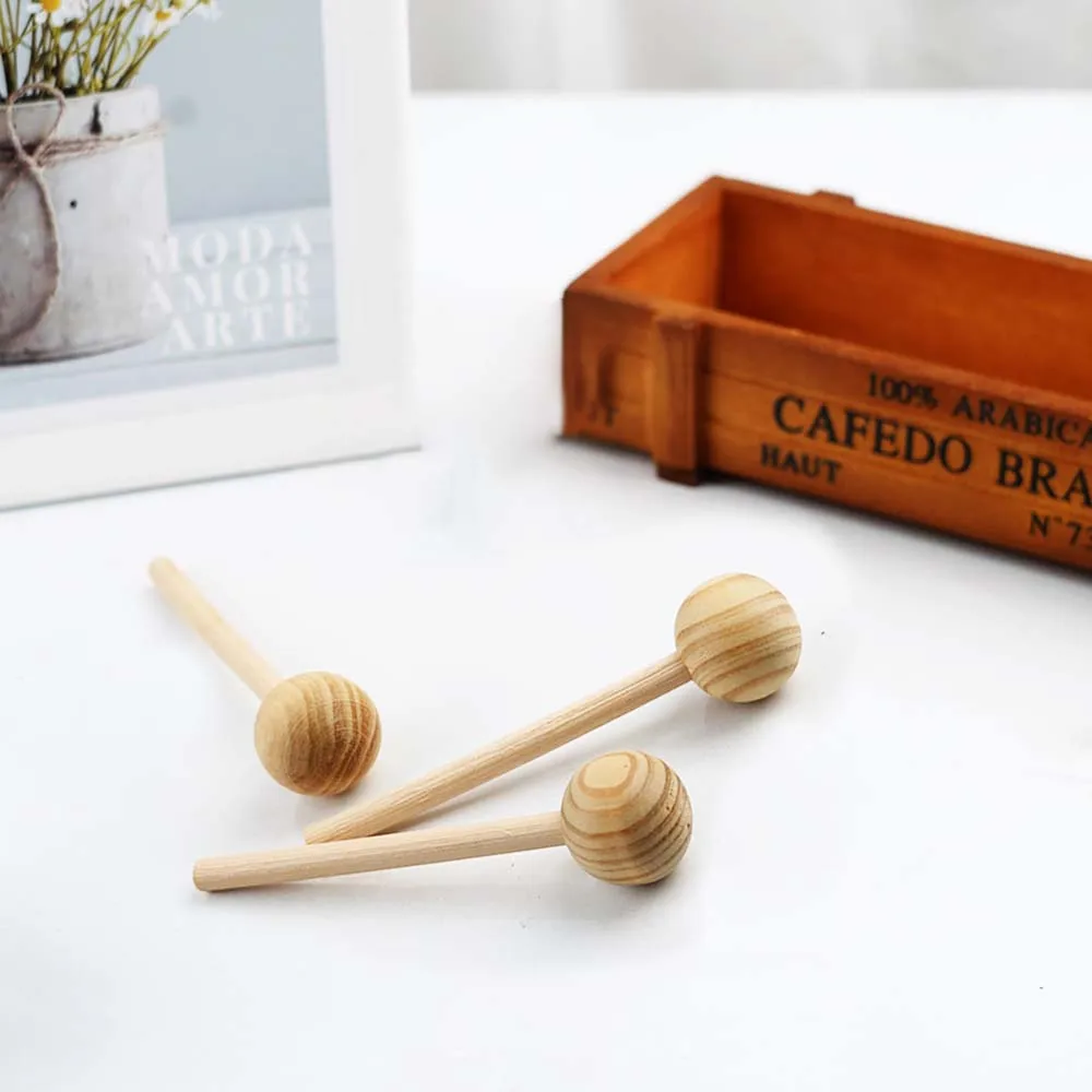 Wholesale Low Price Car Reed Diffuser Short Length Rattan Stick ECO Natural Wooden Ball