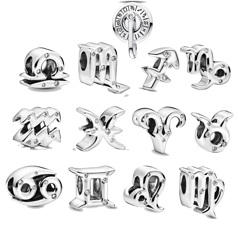 2024 New Factory Fashion Design 100% Genuine 925 Silver Pan dora Sparkling Twelve Conste llation Pen dant