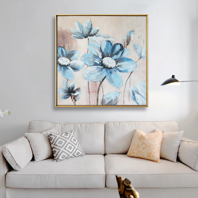 
Hand painted antique decorative flowers still life oil painting on canvas 