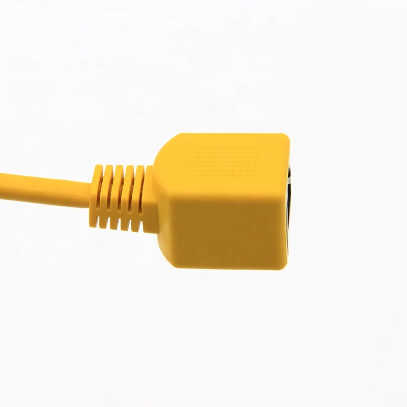 Yellow 8P8C FTP RJ45 Male to Female Ethernet Extension Cable for Local Area Network LAN