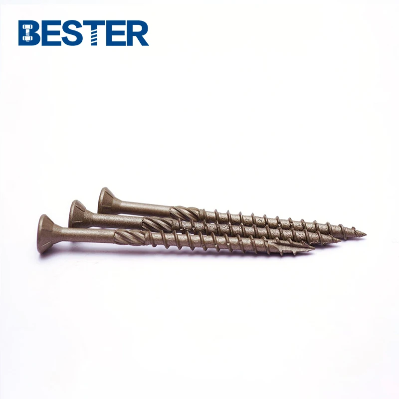 China manufacturer yellow coated steel torx countersunk head chipboard self taping deck screw