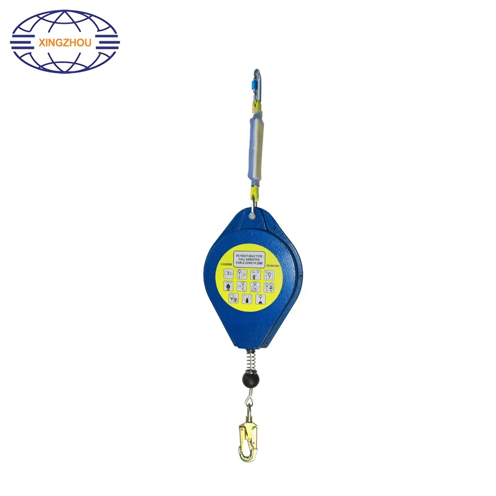 Anti-fall Retractable Fall Arrester Retractable Lifeline Climbing Steel Wire Rope Fall Arrester