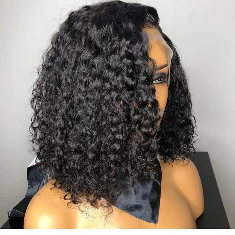 1B/27 Ombre Color Short Curly  Human Hair Wigs With Baby Hair Pre Plucked  Lace Bob Wigs Bleached Knots