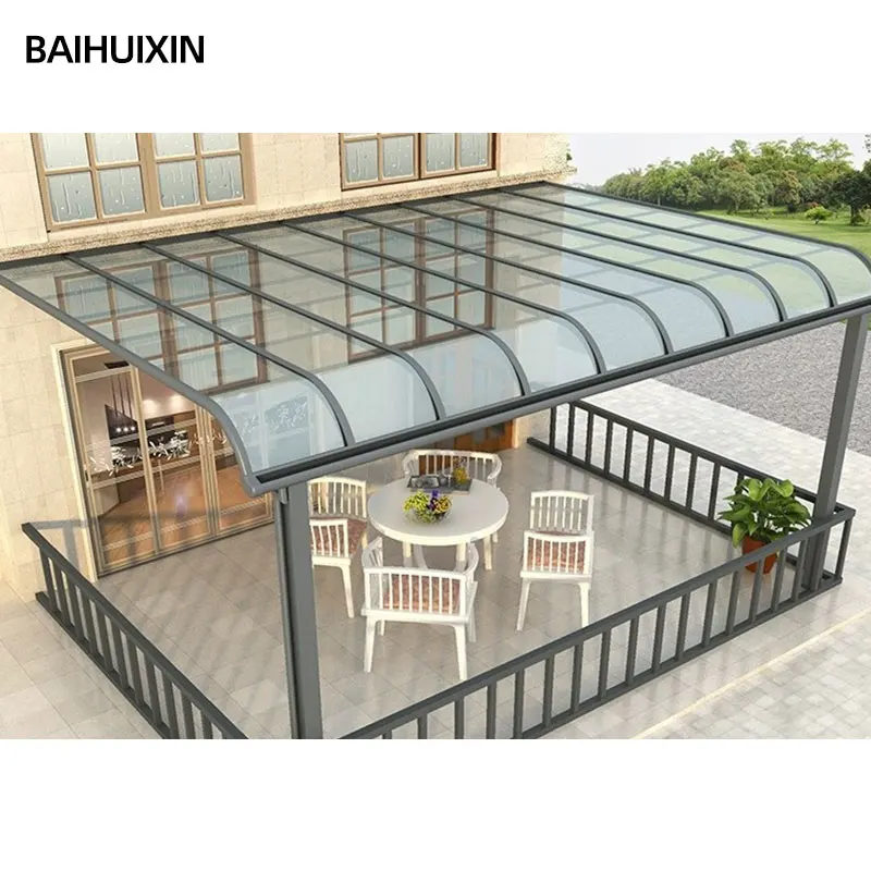 Заводская цена садовый тент уличный Поликарбонат покрытие для крыши патио алюминиевый