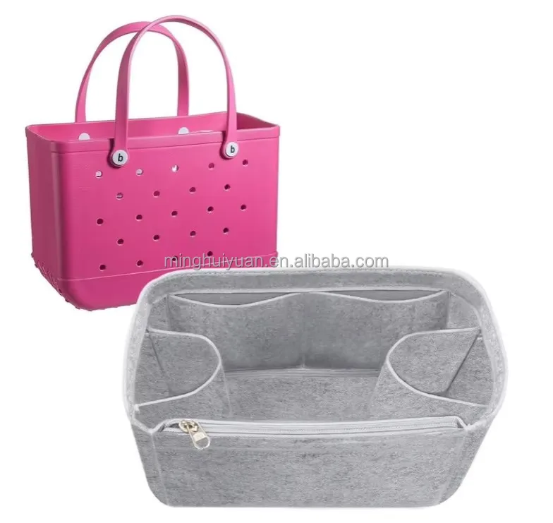 Factory direct EVA beach bag inner bag, high quality felt wool material bag, EVA handbag accessories