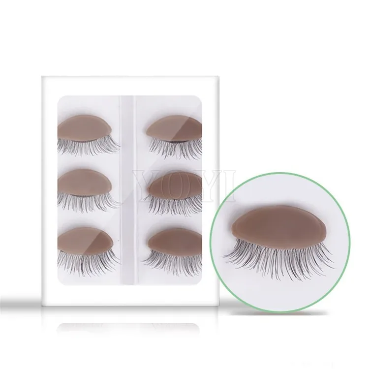 Lash Mannequin Head Removable Eye/Eyelid Practice Silicon for Beginners Eyelash Extension Training Boxed Tool Model