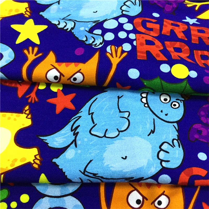 Mango Super Soft Custom Digital Printed Bamboo jersey fabric for garment