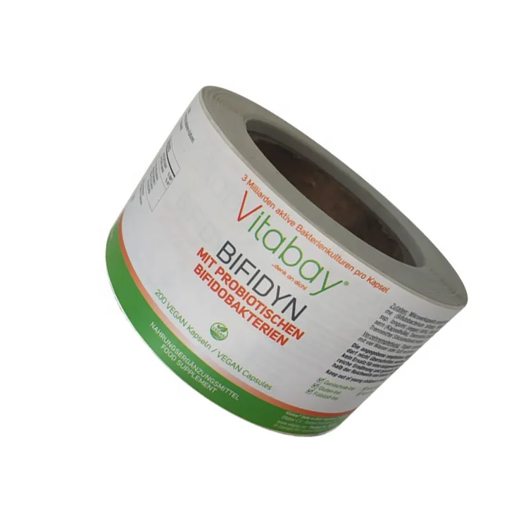 
Custom Printed Waterproof Synthetic Paper Adhesive Bottle Label Printing 