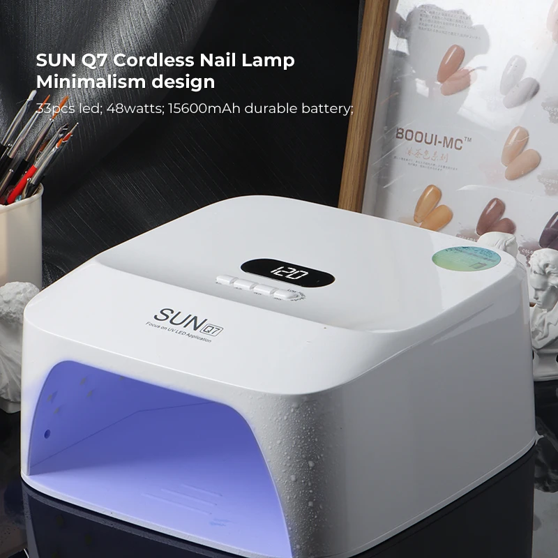 SNRQI High Quality 48W UV Lamps For Nails Portable Four Timer Setting Infrared Induction Wireless UV LED Nail Lamp