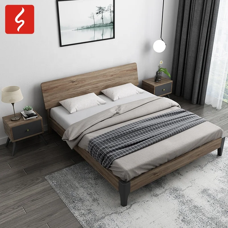 Hotel Using Wholesale Modern King Double Single Queen Size Custom Mdf Platform Headboard Wood Bed Frame