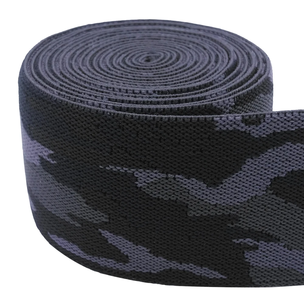 Hot sale 35 mm camouflage nylon printing webbing high class polyester jacquard camo elastic band