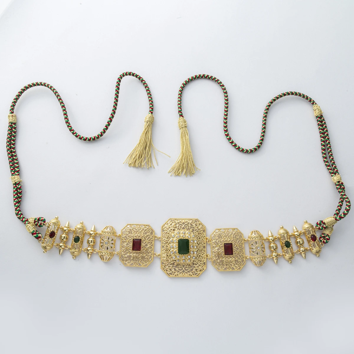 Новый ручной работы с поясом в виде веревки на Марокко Свадебные изысканный из 14-каратного золота с металлическим ремнем, Женские Ювелирные изделия, аксессуары