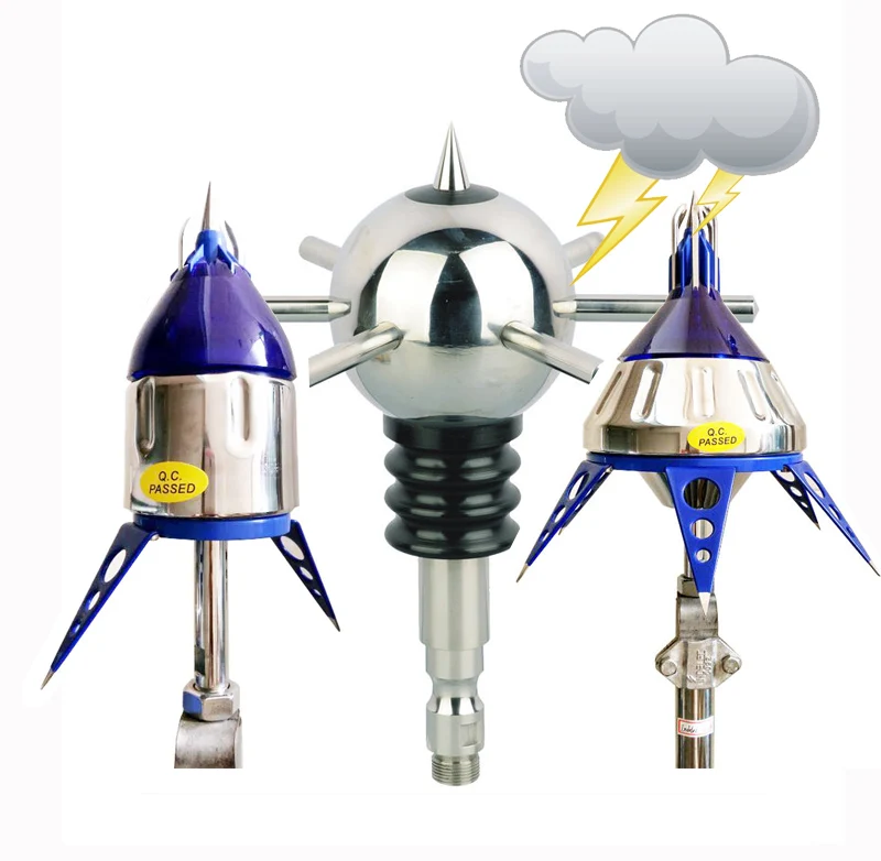 Wholesale ESE Lightning Protection Rod Air Terminal Custom Size Lightning Arrester ESE Lightning Rod for Buildings