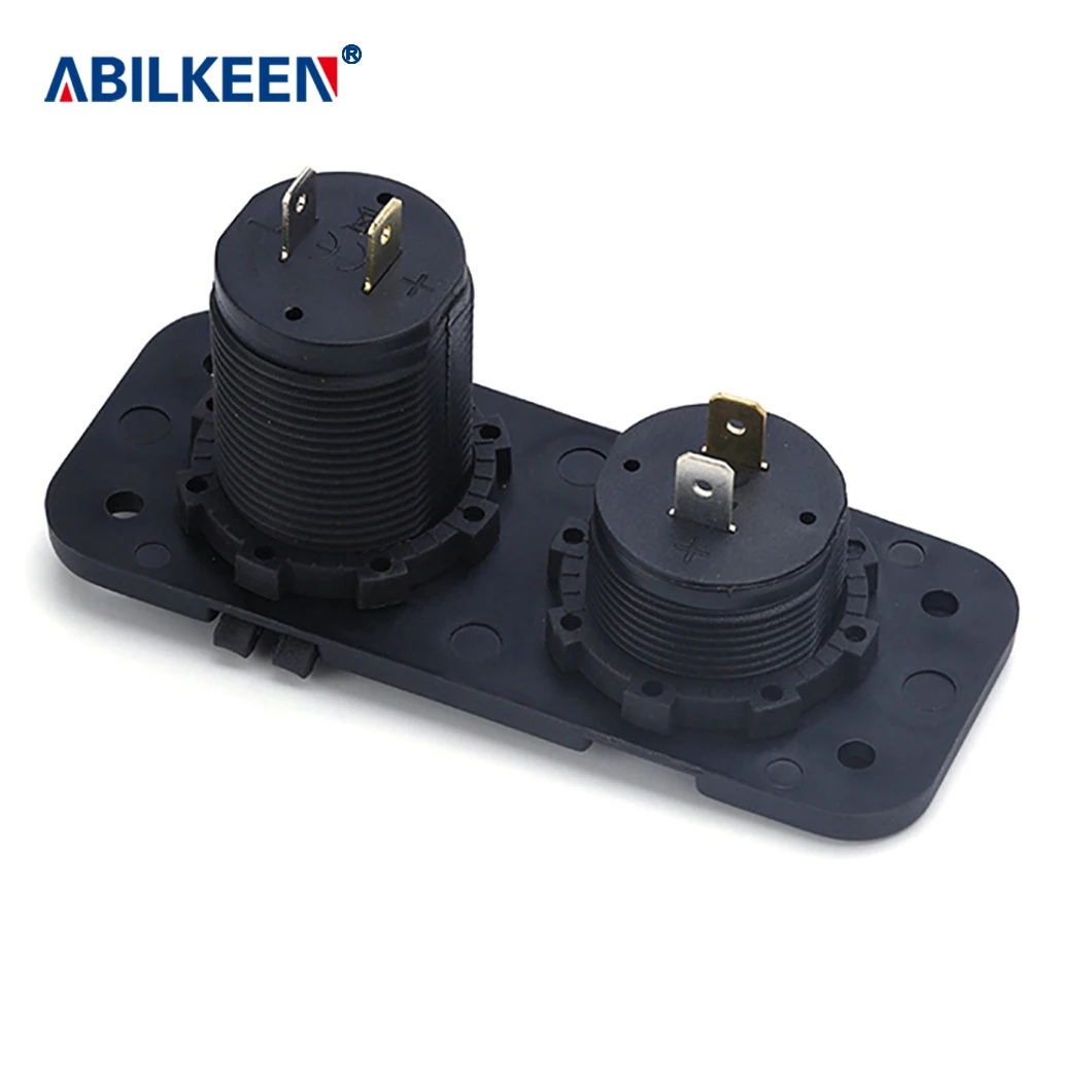 2 port Motorcycle Motorbike Car Charger Led Digital Voltmeter Socket usb charger for car usb outlet 12v usb charger for toyota