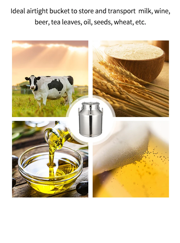 New condensed 15L 30 liters 20L 50L mini SUS 304 stainless steel milk can