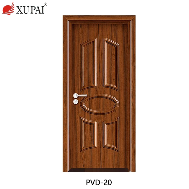 New style solid wooden door plywood door pakistan solid core pvc membrane door