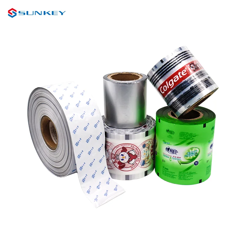 Printed heat seal plastic roll paper custom cup sealing film for jam cups