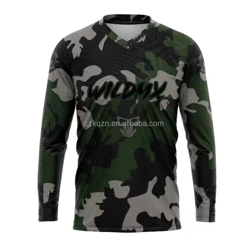 Wildmx Manufacturer Wholesale Custom Design Mens Womens Cycling Jersey mtb Jersey Shirt Sportswear Sports Motocross Jersey