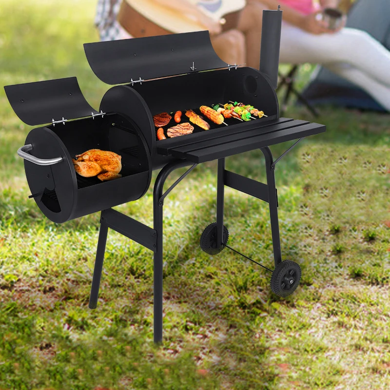 wholesale commercial vertical backyard twins offset charcoal smoker bbq grill