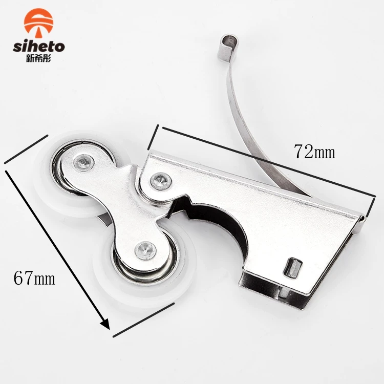 China Supplier Plastic Cabinet POM Sliding Wheels Closet Heavy Duty Sliding Door Rollers