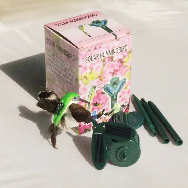 hot sale  Power Vibration Dancing Fly Fluttering Bird For Garden Yard Decor Stake Flying Fluttering Solar Hummingbird