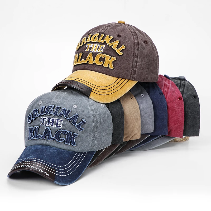 
2021 hot sale supplier custom logo 3d embroidery 5 panel black men dad baseball sport caps gorras para hombres 
