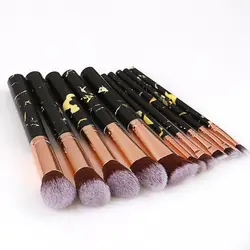 10 pieces black  premium makeup brush set