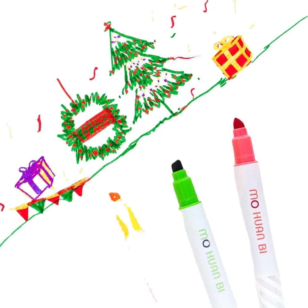 Цветные Волшебные маркеры выдувная ручка маркер радужная для художественного молочного чтения дошкольного возраста