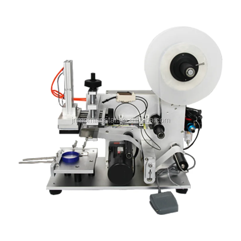 Morningstar MLT-60 Semi-Automatic Flat Label Applicator Flat Bottle Labeler Flat Labeling Machine