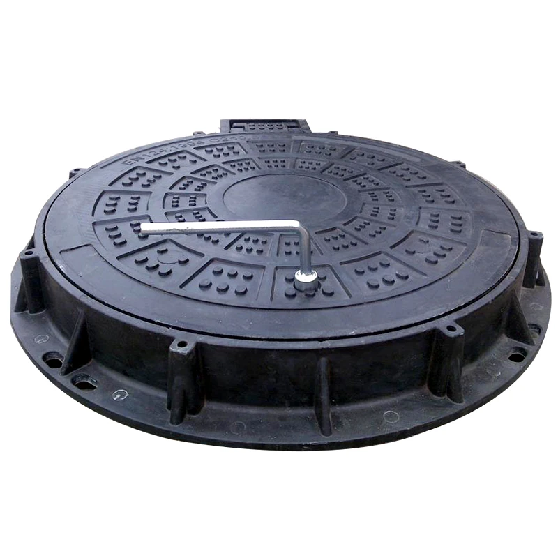 High Tensile 600mm Composite Manhole Covers 40 Ton Load SMC FRP Manhole Lid Manufacturer