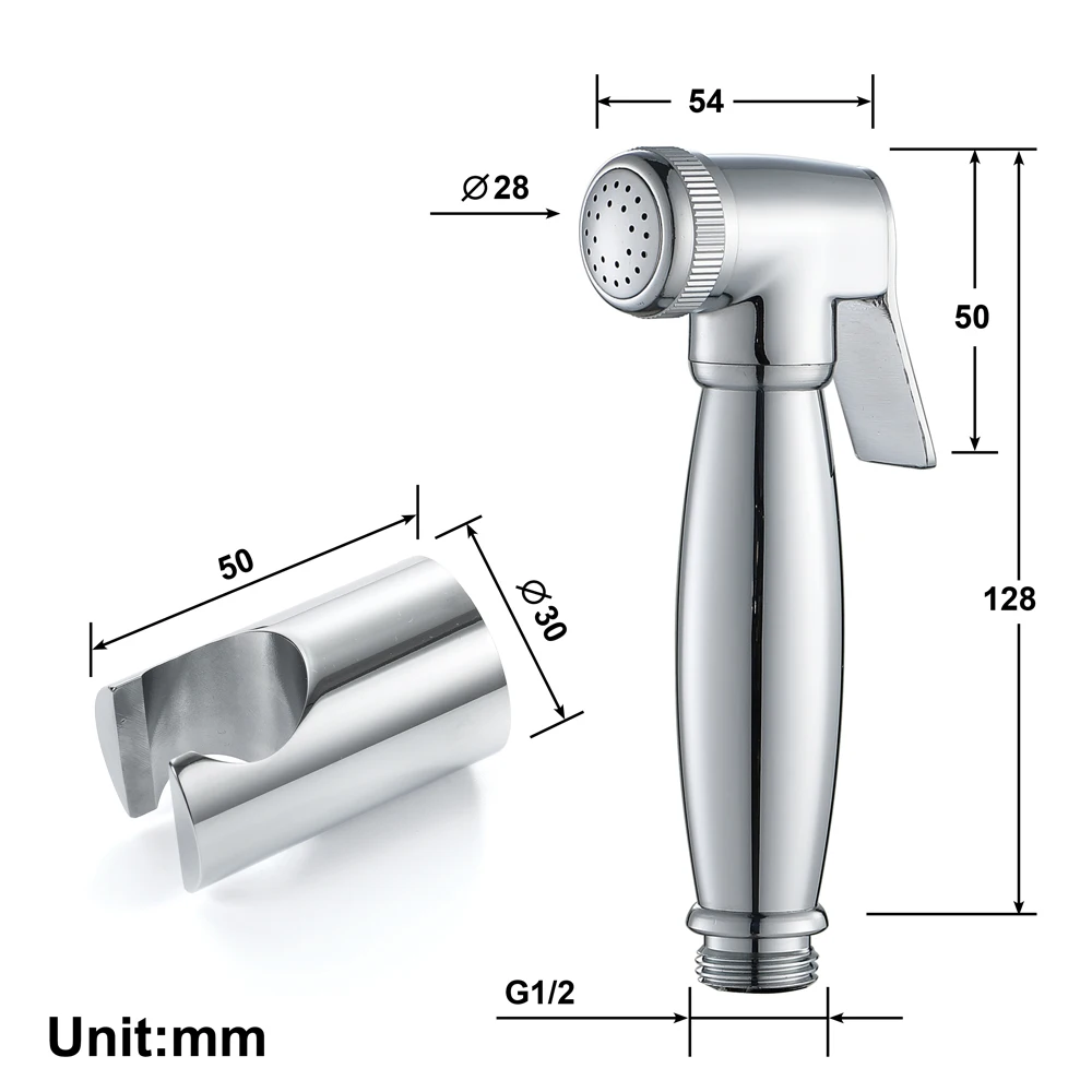 HIDEEP Toilet Bid Portable Hand Held Bidet Sprayer Wc Shattaf Shower Spray Set Tap & Holder & Hose