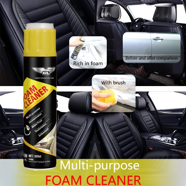 650ml multipurpose foam cleaner spray with brush multipurpose foam cleaner