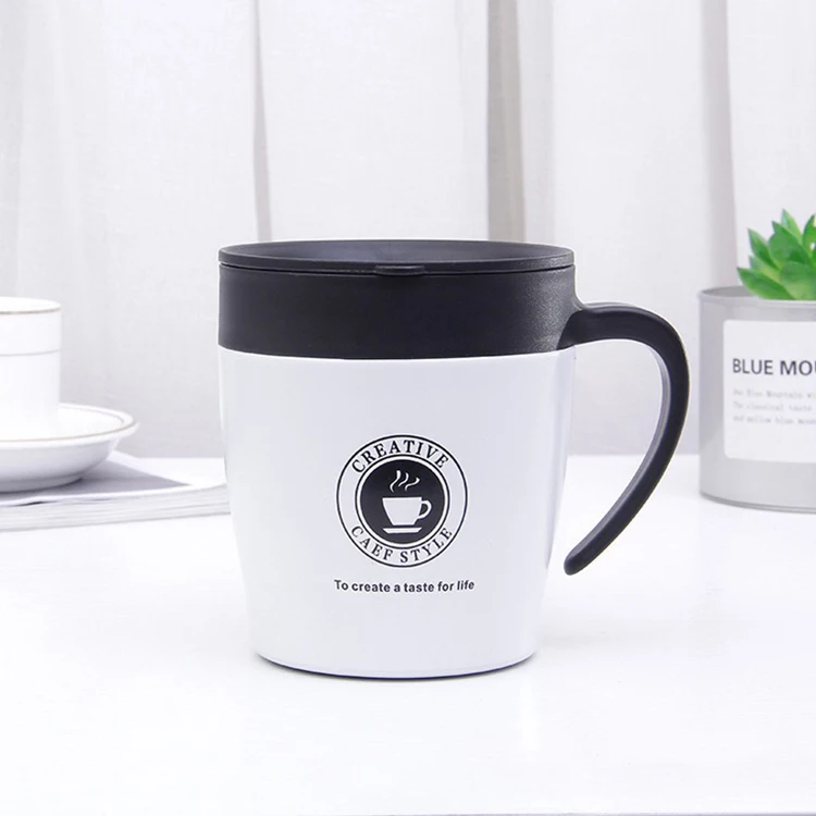 Eco Friendly Sublimation White Double Wall Stainless Steel Insulated Tumbler Mug With Handle