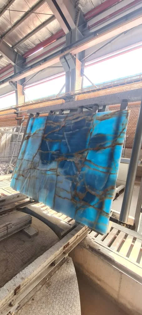 Blue Onyx Stones Natural Transparent Marble Stones Slabs Tiles for Hotel Villa Decoration Polished Onyx Marble Floor Wall Panels