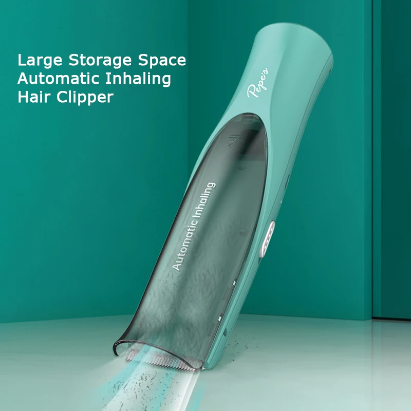 Suction Gather Cleaner Detachable Blade Waterproof Washable Electric Baby Vacuum Hair Clipper For Infant Child With