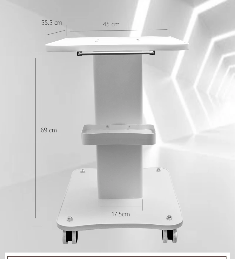 High Quality Salon Steel Trolley Mini Desktop Cart Metal Stand Rolling Spa Trolley Cart