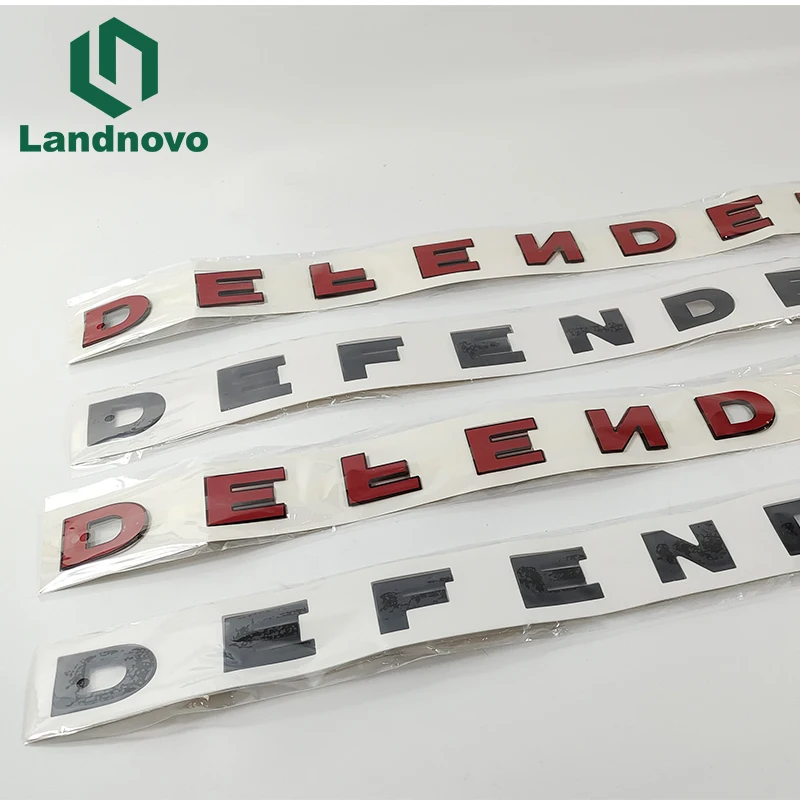 Hot Sale Car Body Sticker Front Rear Badge Emblem Sticker For Land Rover DEFENDER Gloss Matt Black Label Car Hood Letter