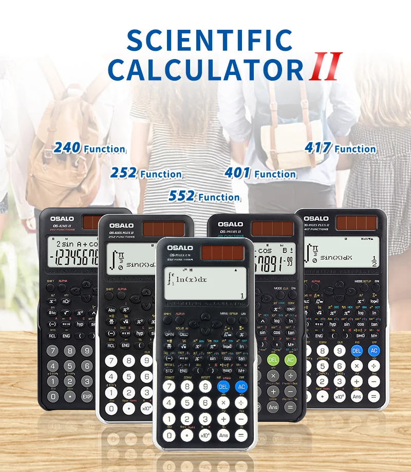 High Quality Custom Logo Digital Professional Students Test Calculator Electronic Mathematics Functions Calculadora Cientifica