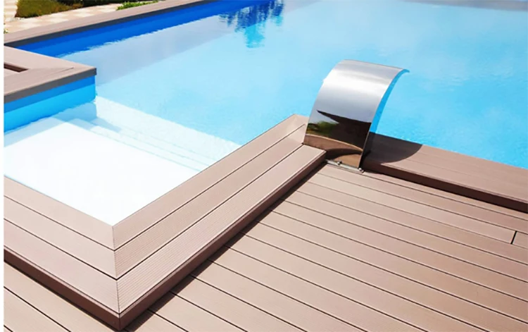 Wood Plastic Tiles  Wpc Waterproof Composite Decking Outdoor Wood Flooring 300mm * 300mm