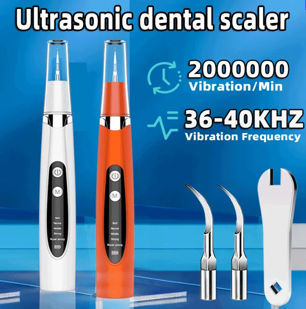 Portable New Ultrasonic Dental Cleaner Set for Household Use Includes Sonic Toothbrushes for Calculus Remover