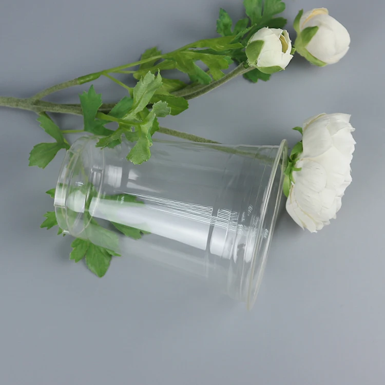 
700ml / 24oz Clear Plastic PET disposable drinking cup with customize logo printing 