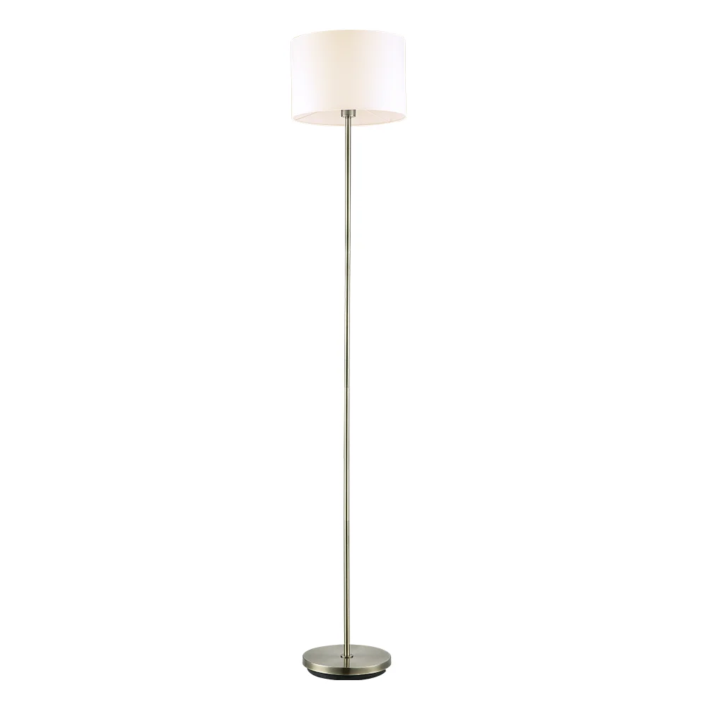Chinese Wholesale Contemporary White Fabric E27 Halogen Bulbs Design Residential Modern Metal Floor Lamp