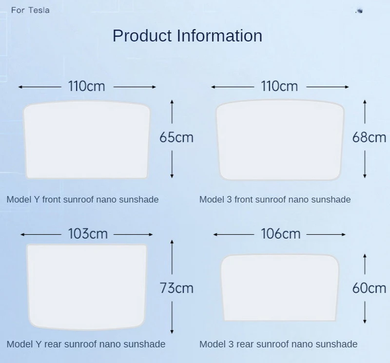 Promotion Roof Sunshade For Tesla Model 3 Y 2023 Roof Shade Skylight Blind Shading Front Rear Windshield Sunscreen Accessories