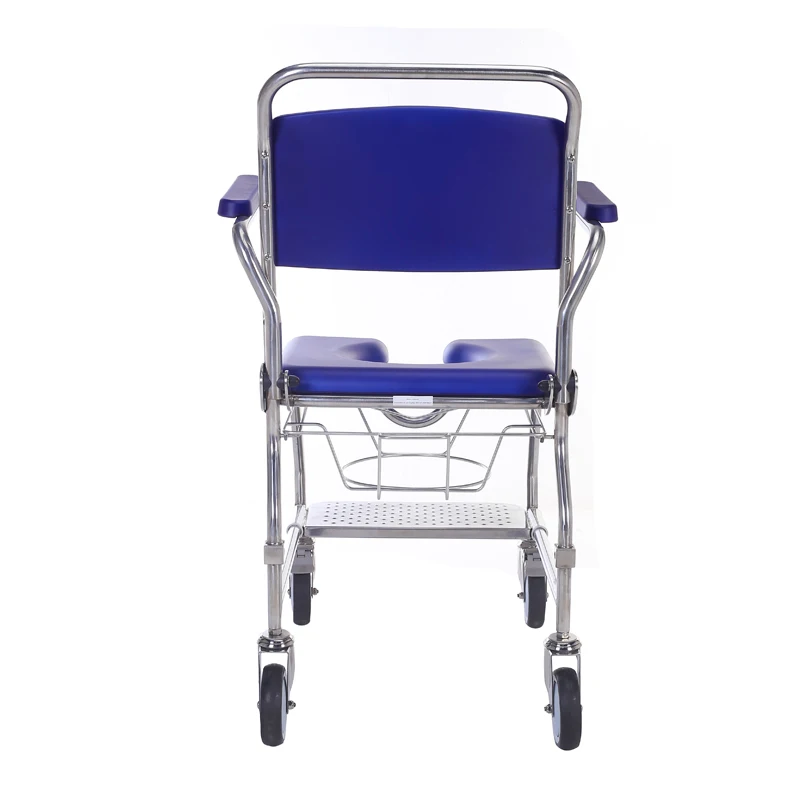 Medical Equipment Aluminum  Commode Shower WheelChair for Disabled Elder Commode Bath Seat  Shower Chair With Commode Tub