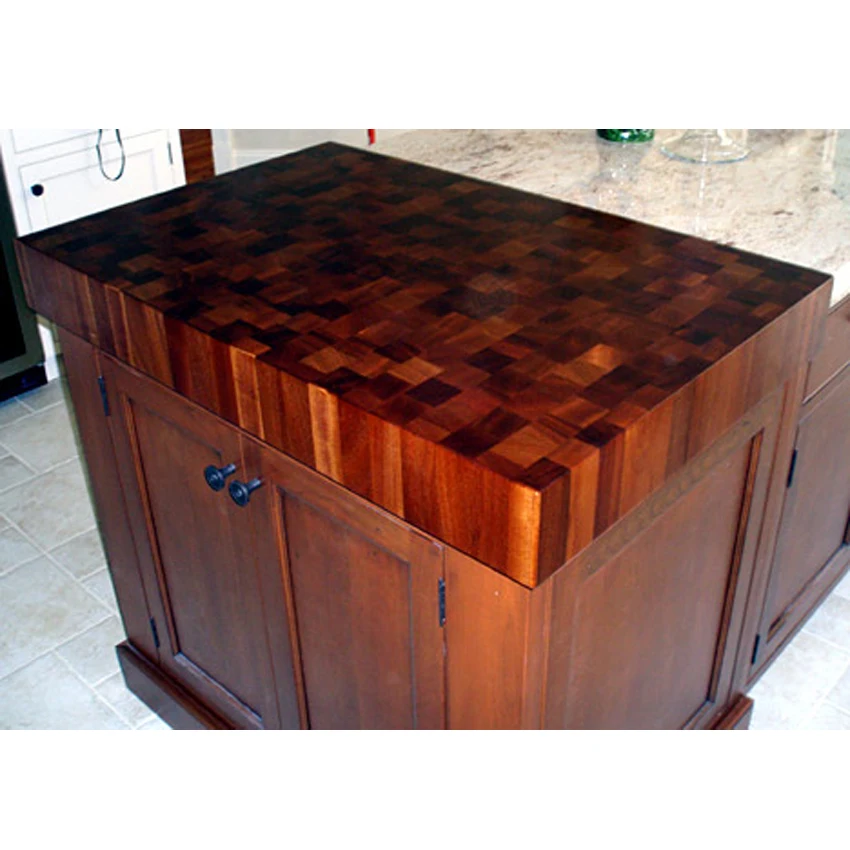 High End Home Use Kitchen Island Table End Grain Walnut Butcher Block Countertops