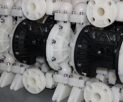 PTFE Santoprene Hytrel FKM Elastomer Membrane Air Operated Pneumatic Double Diaphragm Pump