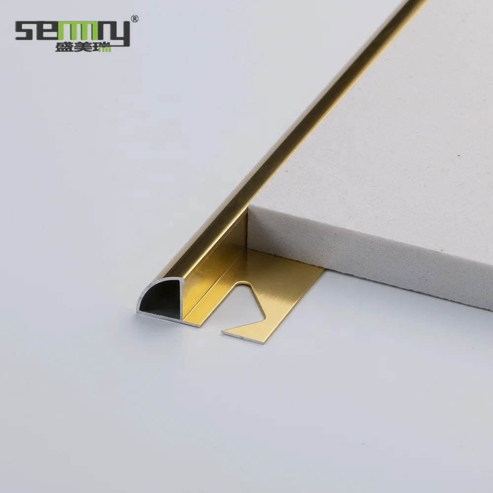 New Material Customized Tile Ceramic Polished Decorative Strip Aluminum Profile Balcony Drip Edge Trim for Terraces