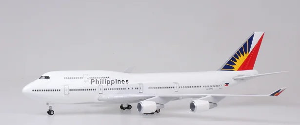 47cm 1/160 Scale Resin B747 Philippines Airline 747 Plane Aircraft Model with landing gear