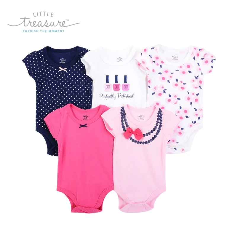 
Little Treasure High Quality Newborn Baby Romper Cotton Baby Bodysuit for Boys 