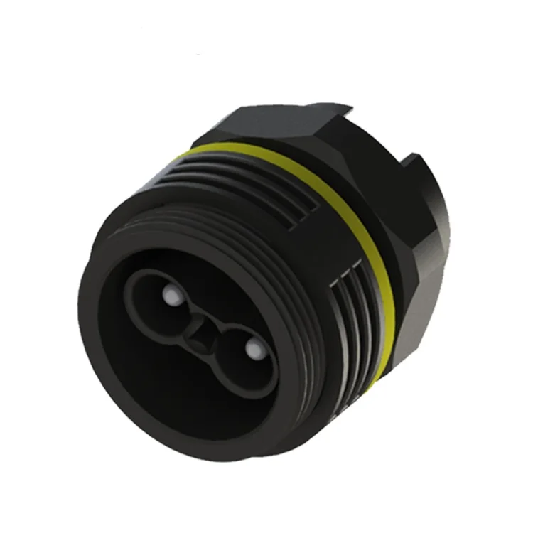 Exceedconn IP68 connector screw 2 contacts dc connector cable electric pins connector